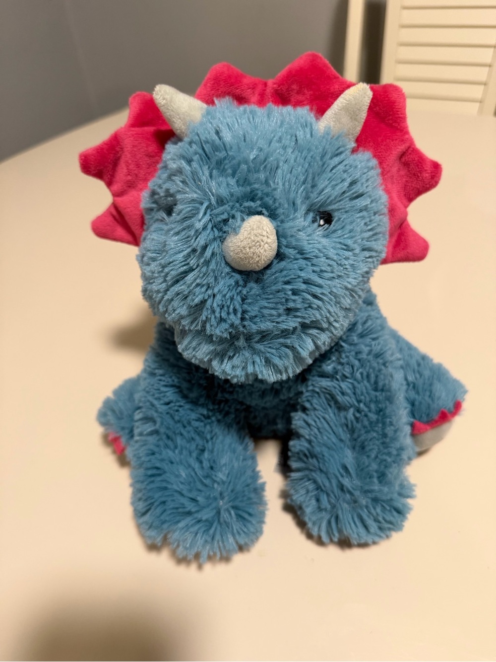 Warmies‎ Triceratops Microwavable Plush Blue Pink Dinosaur Lavender Scented 9"